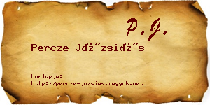Percze Józsiás névjegykártya